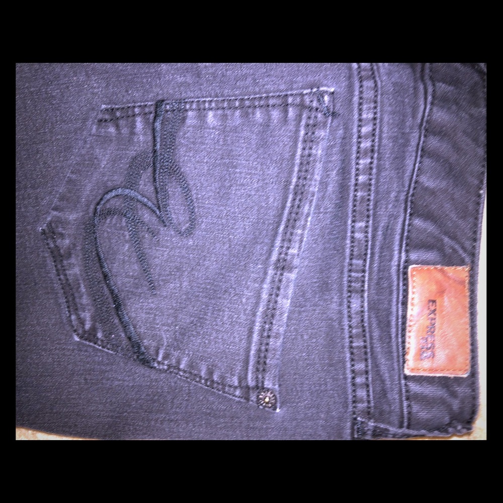 Black Express Jeans - straight leg